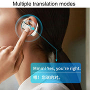 M76 Intelligent AI Translation On-Ear Digital Display Bluetooth Earphone(Black)