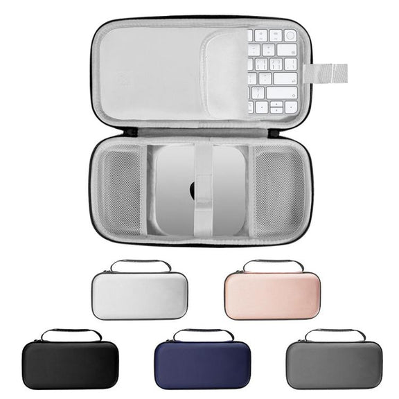 For Mac Mini M4 / M4 Pro  Storage Bag Carrying Case Can Store Keyboard, Mouse(Gray)