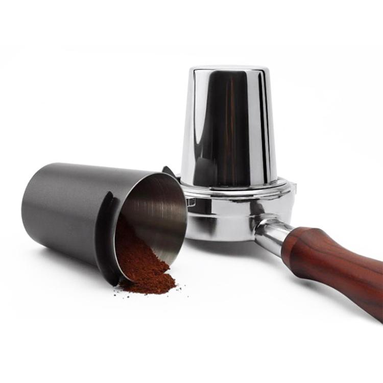 Thickened Coffee Catchers Espresso Machine Handle Catch Tool, Style: 53mm Stainless Steel Mirror