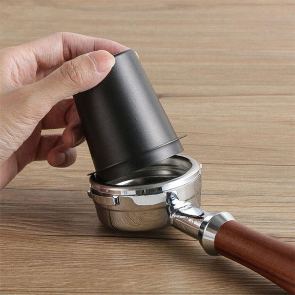 Thickened Coffee Catchers Espresso Machine Handle Catch Tool, Style: 53mm Stainless Steel Mirror