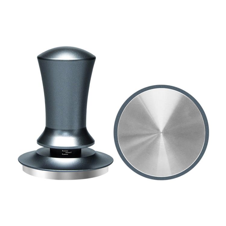 Scale Horizontal Constant Pressure Coffee Grinder Stretching Powder Press Hammer, Style: Silver Blue Flat Bottom(51mm)