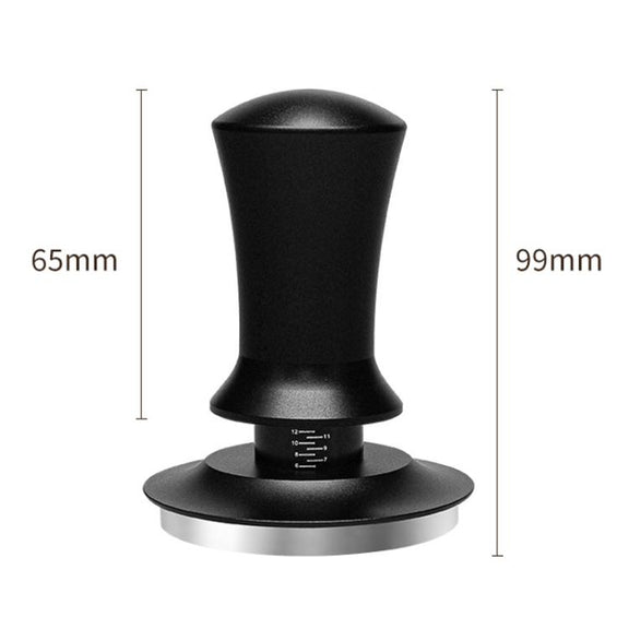 Scale Horizontal Constant Pressure Coffee Grinder Stretching Powder Press Hammer, Style: Silver Blue Flat Bottom(58mm)