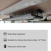 Under Desk Laptop Tablet Mini PC Storage Stand Metal Invisible Tray Rack, Height: 6.8cm
