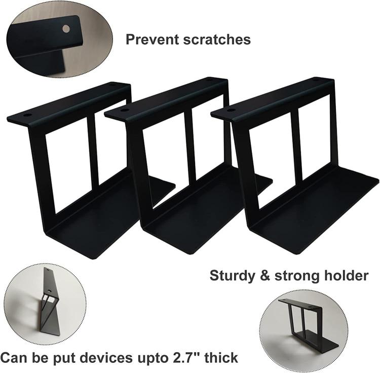 Under Desk Laptop Tablet Mini PC Storage Stand Metal Invisible Tray Rack, Height: 6.8cm