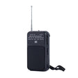 W-209 Mini Portable Rechargeable / Battery Dual-mode Powered Pointer FM Radio with Flashlight(Black) - Radio Player by PMC TechLife | Online Shopping South Africa | PMC TechLife | Buy Now Pay Later Mobicred