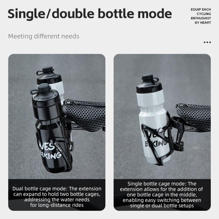 WEST BIKING Bicycle Saddle Adapter Extension Bottle Holder(Black)