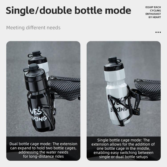 WEST BIKING Bicycle Saddle Adapter Extension Bottle Holder(Black)
