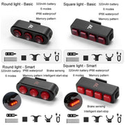 WEST BIKING Bicycle Night Riding Long Endurance Warning Brake Taillight, Style: Square Light Basic