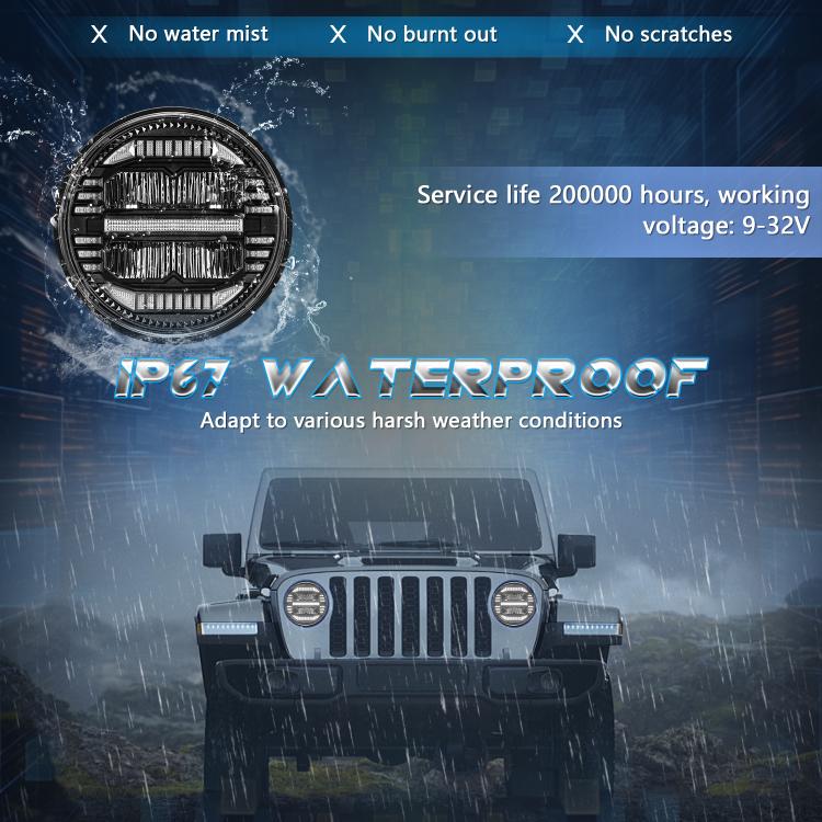 7-inch Round Refraction LED Round Headlight For Wrangler(H4)