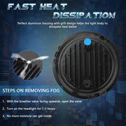 7-inch Round Refraction LED Round Headlight For Wrangler(H4)