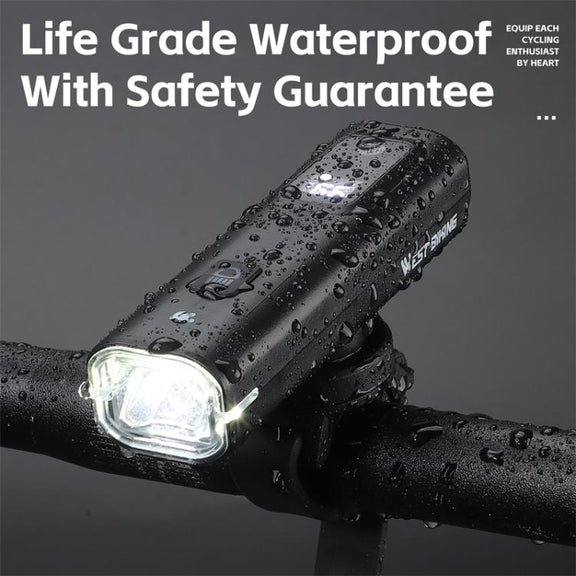 WEST BIKING Bicycle Water-resistant TYPE-C Rechargeable High-Brightness Headlight, Style: Regular