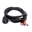 2m USB3.0+2RCA Car Waterproof Cable Motorcycle Panel Boat Instrumentation Wire - DIY Cables by PMc TechLife | Online Shopping South Africa | PMc TechLife | Buy Now Pay Later Mobicred