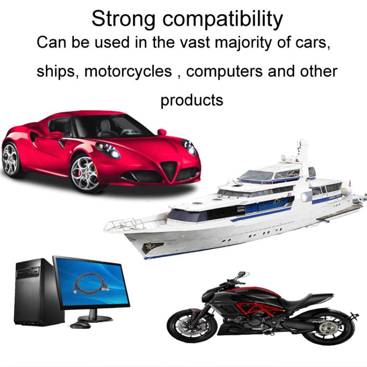 2m USB3.0+2RCA Car Water-resistant Cable Motorcycle Panel Boat Instrumentation Wire