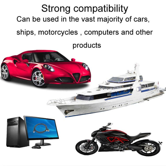 2m USB3.0+2RCA Car Water-resistant Cable Motorcycle Panel Boat Instrumentation Wire