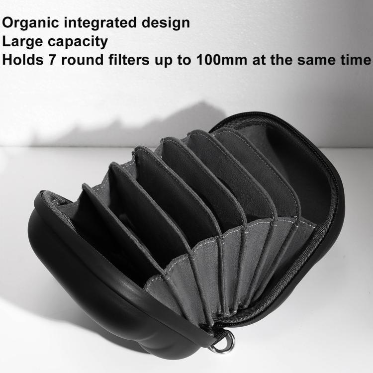 Cwatcun D164 Small Filter Organizer Camera Lens Digital Protection Bag(Black)