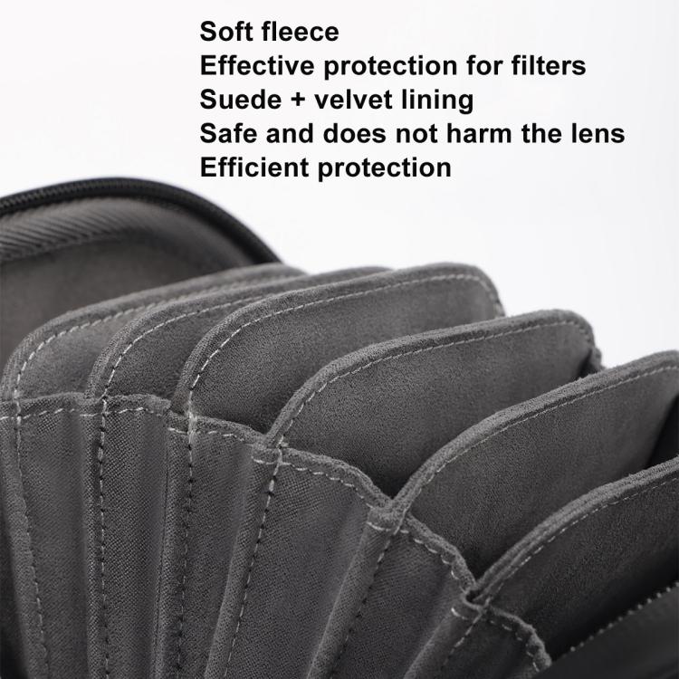 Cwatcun D164 Small Filter Organizer Camera Lens Digital Protection Bag(Black)