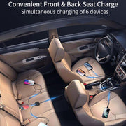 GE01 Powerful Output Colorful Ambient Lights Car Quick Charger