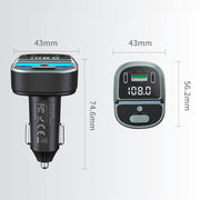 GZ07 Car Voltage Digital Display Fast Charger Vehicle MP3 Bluetooth Player