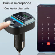 GZ07 Car Voltage Digital Display Fast Charger Vehicle MP3 Bluetooth Player