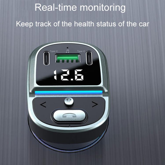 GZ07 Car Voltage Digital Display Fast Charger Vehicle MP3 Bluetooth Player