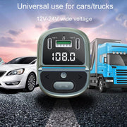 GZ07 Car Voltage Digital Display Fast Charger Vehicle MP3 Bluetooth Player