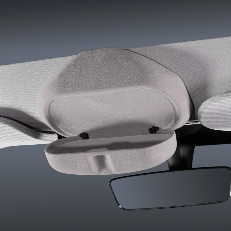 For Tesla Suede Leather Glasses Storage Box, Model: Model 3 Beige