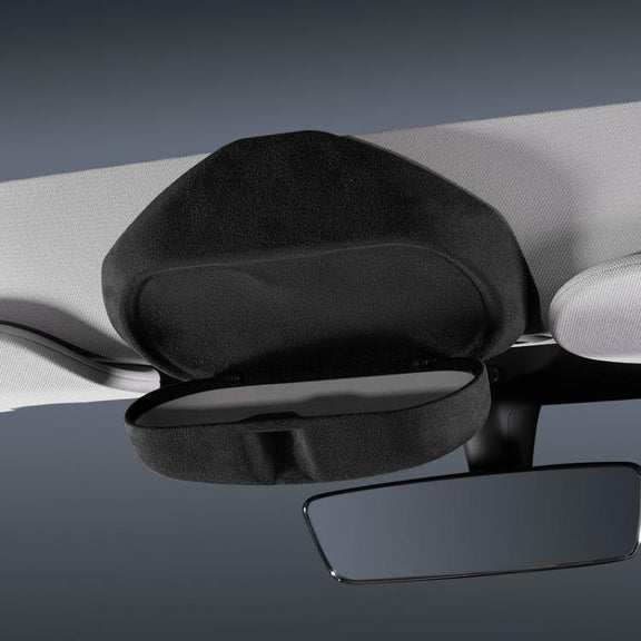 For Tesla Suede Leather Glasses Storage Box, Model: Model 3 Black