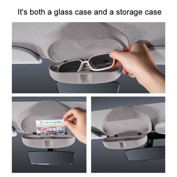 For Tesla Suede Leather Glasses Storage Box, Model: Model 3 Black