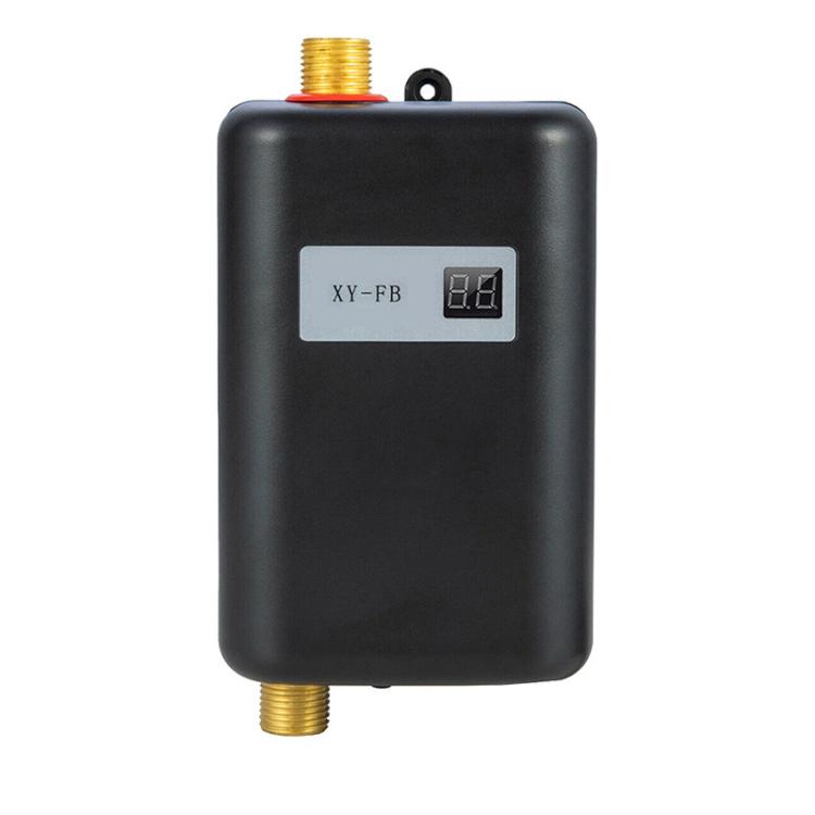 3000W Small Tankless Electric Water Heater For Kitchen Bathroom UK Plug(Black)