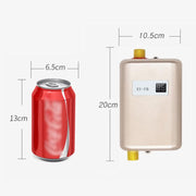 3000W Small Tankless Electric Water Heater For Kitchen Bathroom US Plug(White)