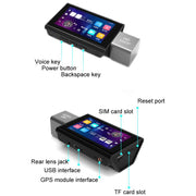 International Version AI Operation 4G Night Vision Remote Monitoring Driving Recorder(Front + Inside)