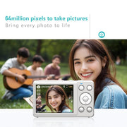 Anytek S7 4K HD Digital Camera Self-Timer Travel Camera Student Kids Card Camera(Pink)
