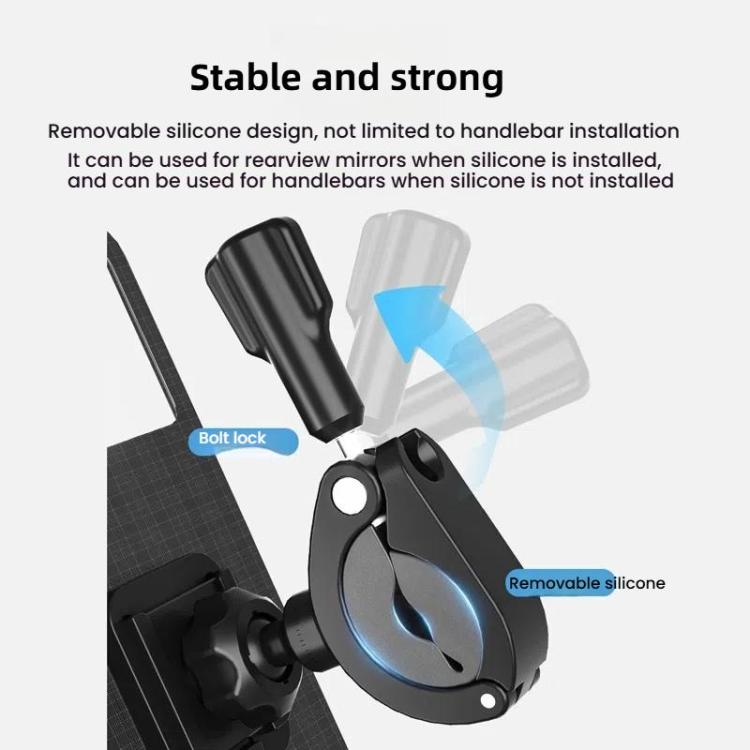 Bicycle Holder Water-resistant Pouch Bag Bike Motorcycle Handlebar Mirror Phone Stand Mount, Size: L