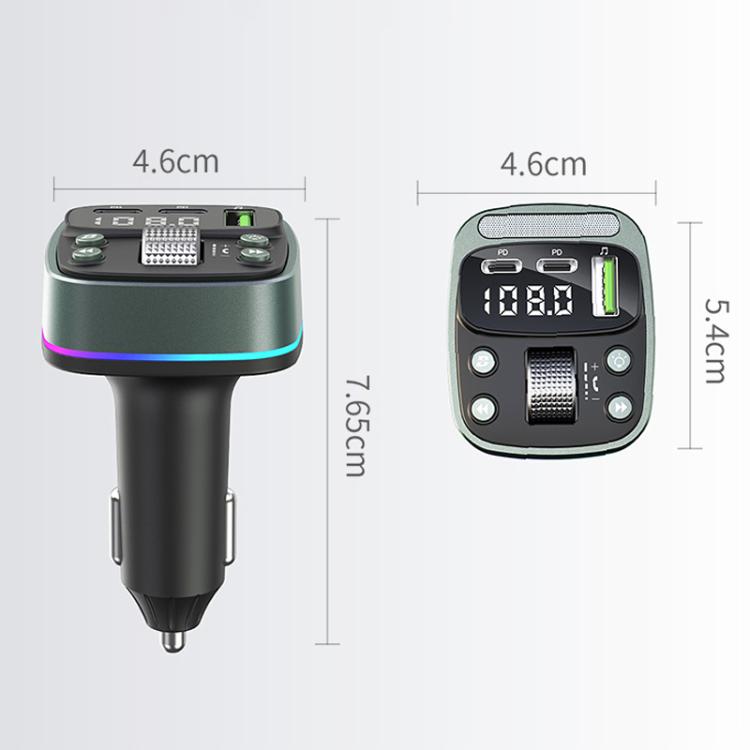 GZ08 Car Voltage Display Fast Charger Subwoofer MP3 Bluetooth Player