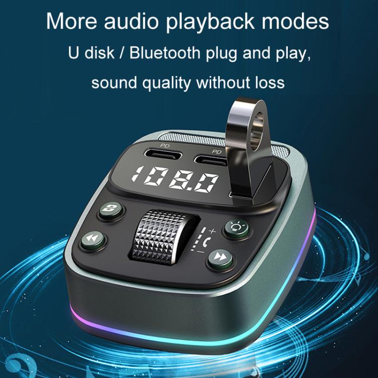 GZ08 Car Voltage Display Fast Charger Subwoofer MP3 Bluetooth Player