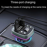 GZ08 Car Voltage Display Fast Charger Subwoofer MP3 Bluetooth Player