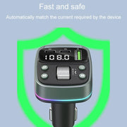 GZ08 Car Voltage Display Fast Charger Subwoofer MP3 Bluetooth Player