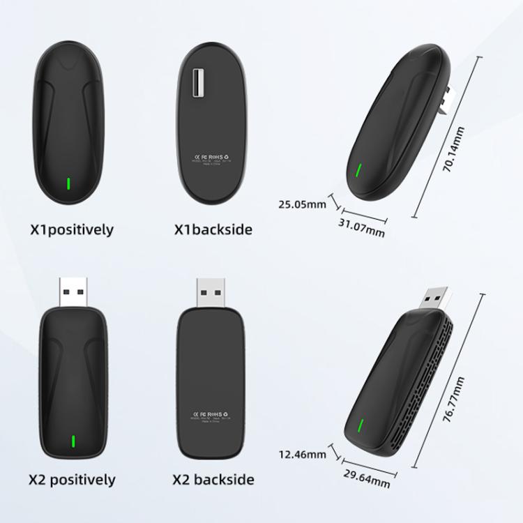 Original Carplay Wired To Wireless Box Adapter Car Connect Android Box, Model: MINI SE X2AIR Black