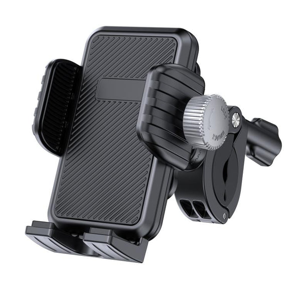 Bicycle Motorcycle Shock Absorption Mobile Phone Holder Gravity Navigation Mount(Black)