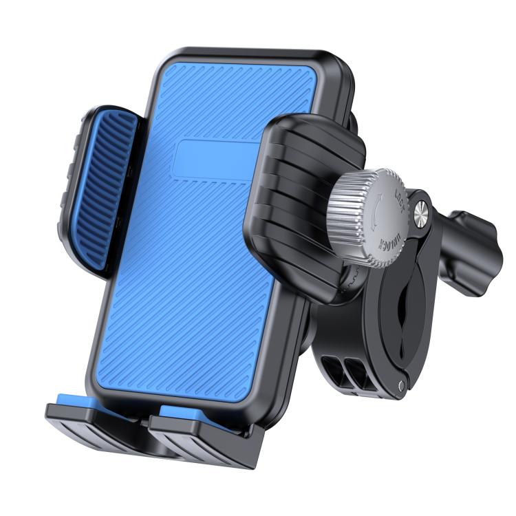 Bicycle Motorcycle Shock Absorption Mobile Phone Holder Gravity Navigation Mount(Blue)