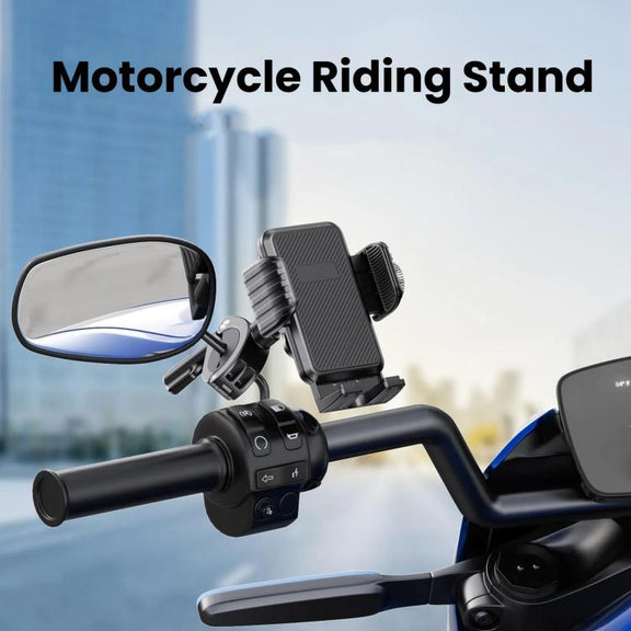 Bicycle Motorcycle Shock Absorption Mobile Phone Holder Gravity Navigation Mount(Blue)