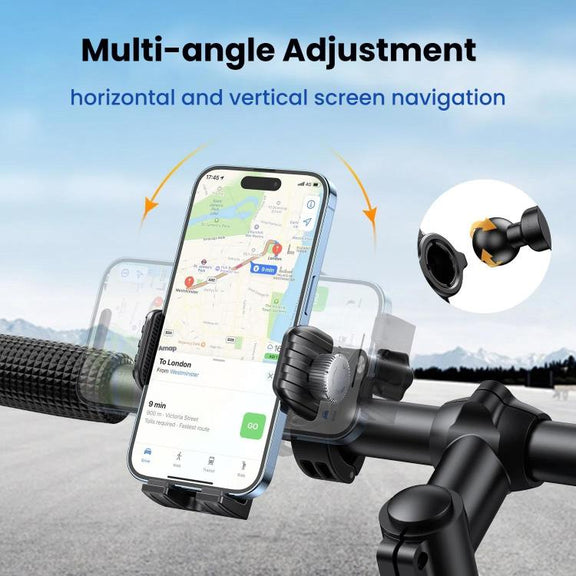 Bicycle Motorcycle Shock Absorption Mobile Phone Holder Gravity Navigation Mount(Blue)