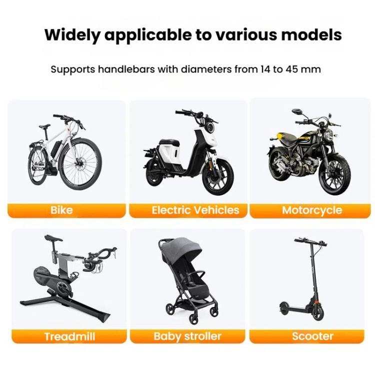 Bicycle Motorcycle Snap-On Mobile Phone Holder With Magnetic Ring(QL-10 Black)