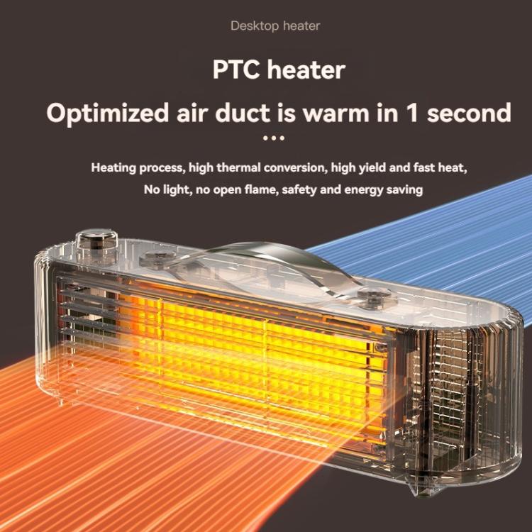 FS007 800W Home Desktop Heater Large Area PTC Heating Device, Spec: EU Plug(Green)