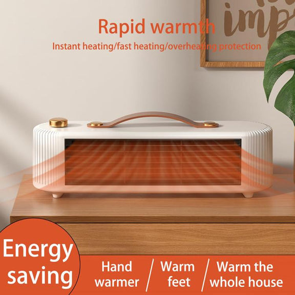 FS007 800W Home Desktop Heater Large Area PTC Heating Device, Spec: EU Plug(White)