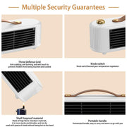 FS007 800W Home Desktop Heater Large Area PTC Heating Device, Spec: AU Plug(White)