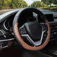 38cm Cars Universal Microfiber Steering Wheel Cover(Coffee) - Steering Wheel Accessories by PMc TechLife | Online Shopping South Africa | PMc TechLife | Buy Now Pay Later Mobicred