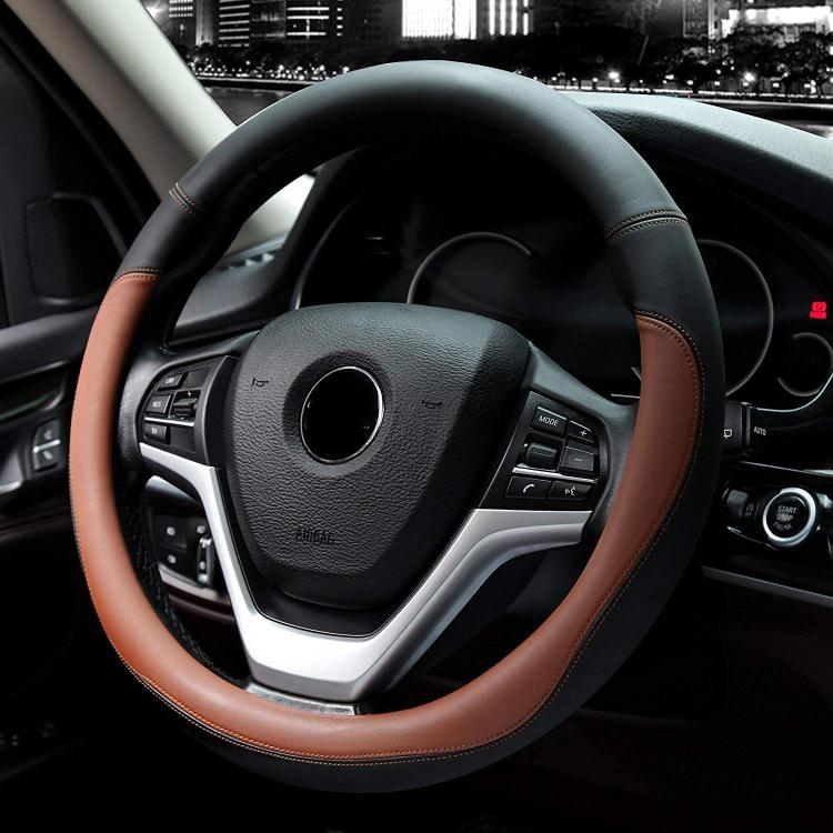 38cm Cars Universal Microfiber Steering Wheel Cover(Gray)