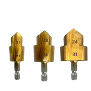 3pcs / Set 20 / 25 / 32 Hexagonal Shank PPR Step Drill Bits Leak Repairing And Connecting Tools