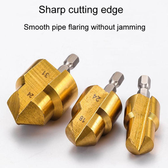 3pcs / Set 20 / 25 / 32 Hexagonal Shank PPR Step Drill Bits Leak Repairing And Connecting Tools